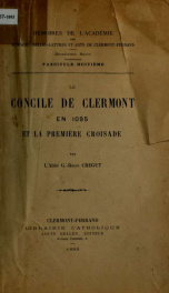 Le concile de Clermont en 1095 et la premiere croisade_cover