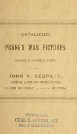 Catalogue : Prang's war pictures, aquarelle facsimile prints_cover
