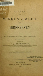 Schema der Wirkungsweise der Hirnnerven, ein Lehrmittel für Ärzte und Studirende_cover