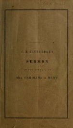 God's hand in affliction the ground of support : a sermon, preached at the funeral of Mrs. Caroline A. Hunt, Westboro', March 13, 1846_cover