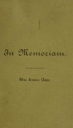 Memorial address on Miss Armeda Gibbs_cover