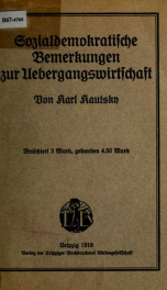 Sozialdemokratische Bemerkungen zur Uebergangswirtschaft_cover