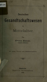 Deutsches Gesandtschaftswesen in Mittelalter_cover