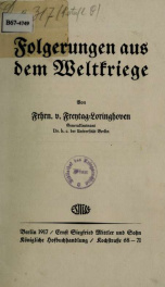 Folgerungen aus dem Weltkriege_cover