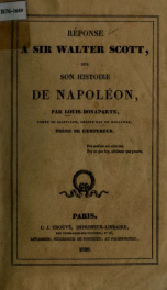 Reponse a Sir Walter Scott sur son histoire de Napoleon_cover