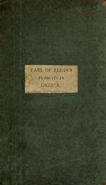 Memorandum on the subject of the Earl of Elgin's pursuits in Greece_cover