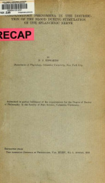 Compensatory phenomena in the distribution of the blood during stimulation of the splanchnic nerve_cover