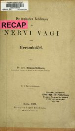 Die trophischen beziehungen der nervi vagi zum herzmuskel .._cover