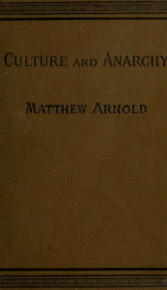 Culture and anarchy; an essay in political and social criticism_cover