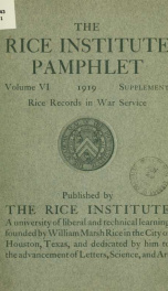 Rice records in war service_cover