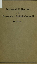 Report on the national collection by the Control committee to the European relief council .._cover