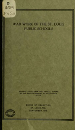War work of the St. Louis Public schools_cover