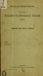 Syllabus for secondary schools, 1910_cover