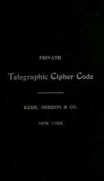 Private telegraphic cipher code_cover