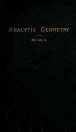 Analytic geometry for colleges, universities, and technical schools_cover