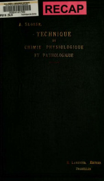 Technique de chimie physiologique et pathologique_cover