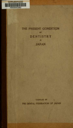 The present condition of dentistry in Japan_cover