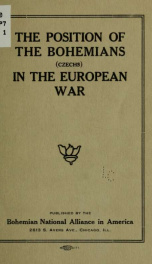 The position of the Bohemians (Czechs) in the European war_cover