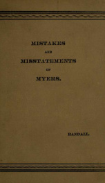 Mistakes and misstatements of Myers; or, Notes on Myers Mediaeval and modern history_cover