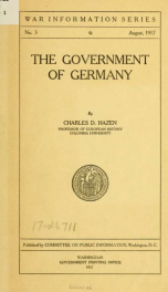 The government of Germany_cover