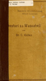 Desturi za Wasua·heli na khabari za desturi za sheri‘a za Wasua·heli, [gesammelt]_cover