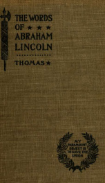 The words of Abraham Lincoln : for use in schools_cover