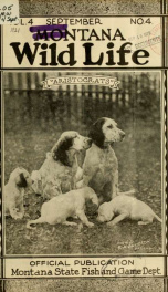 Montana wild life. Official publication VOL SEP 1931_cover
