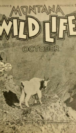 Montana wild life. Official publication VOL OCT 1930_cover