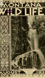 Montana wild life. Official publication VOL AUG 1930_cover