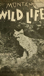 Montana wild life. Official publication VOL NOV 1929_cover