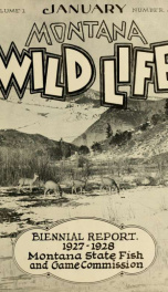 Montana wild life. Official publication VOL JAN 1929_cover