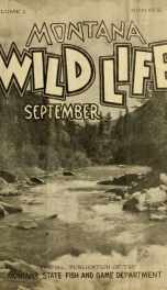 Montana wild life. Official publication VOL SEP 1928_cover