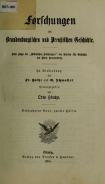 Forschungen zur Brandenburgischen und Preussischen Geschichte 1904_cover