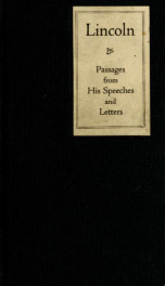 Lincoln : passages from his speeches and letters_cover