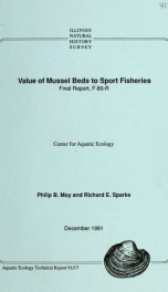 Value of mussel beds to sport fisheries, Project F-80-R : final report_cover