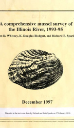 Comprehensive mussel survey of the Illinois River, 1993-95_cover