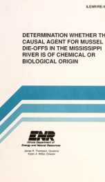 Determination of the causative agent for mussel die-offs_cover