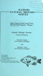 Des Plaines River long-term monitoring program : phase I report_cover