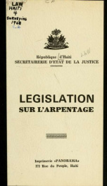 Legislation sur l'arpentage_cover