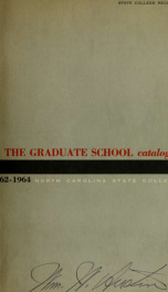 The Graduate school catalog_cover