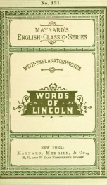 Words of Abraham Lincoln yr. 1898_cover