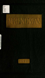 The McKendrean : being the year book of McKendree College 1_cover