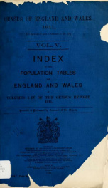 Census of England and Wales, 1911 (10 Edward 7 and 1 George 5, ch. 27) 5_cover