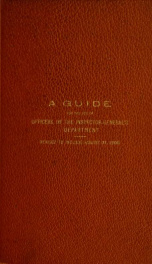 A guide for the use of officers of the Inspector-General's Department, 1908_cover