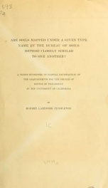 Are soils mapped under a given type name by the Bureau of soils method closely similar to one another? .._cover