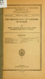 The identification of varieties of barley_cover