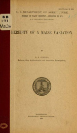 Heredity of a maize variation_cover