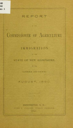 Report of the commissioner of agriculture and immigration of the state of New Hampshire, .._cover