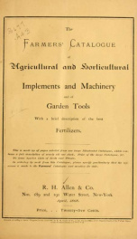 The farmers' catalogue of agricultural and horticultural implements and machinery .._cover