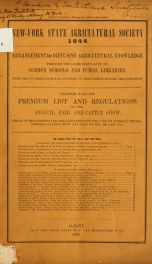 Arrangement for diffusing agricultural knowledge through the instrumentality of common schools and public libraries .._cover